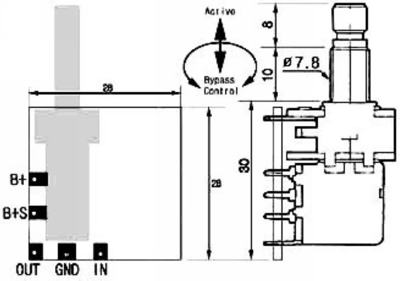 Потенциометр электрогитары группа управления/Активный параметрический эквалайзер BCU