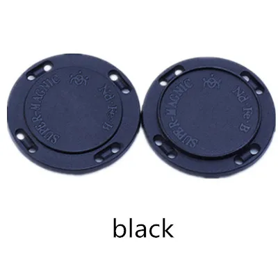 Пальто скрытые кнопки магнит диаметр 34л 41л магнит Невидимый аттракцион нейлон материал ткань багажная сумка с использованием 21 мм 26 мм 3 пары - Цвет: Black