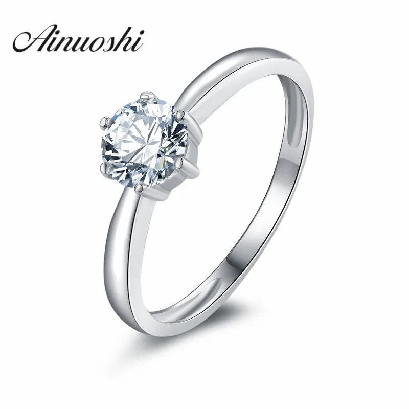 hot sale round cut sona solitaire wedding rings women 925 sterling silver engagement rings white gold - Wedding Rings On Sale hot sale round cut sona solitaire wedding rings women 925 sterling silver engagement rings white gold - Wedding Rings On Sale
