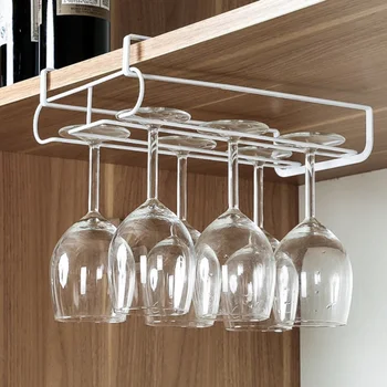 

Stainless Steel Wine Glass Holder Wine Glass Shelf Upside Down Home Glass Wine Goblet Holder For Wine Cabinet