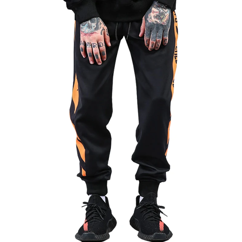 

drop shipping Striped Patchwork Harem Pants Mens Hip Hop Printed Color Block Casual Joggers Sweatpants Trousers Streetwear LBZ08