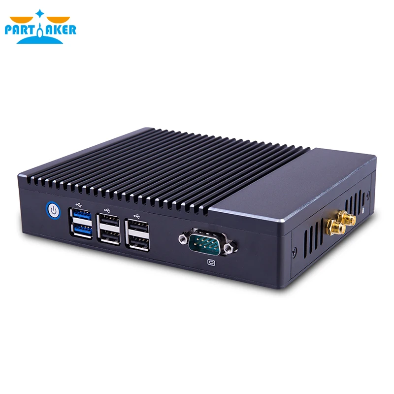 Partaker четырехъядерный процессор J3160 безвентиляторный мини ПК Windows 7 8 10 двойной LAN