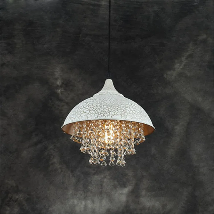 

Chandelier Crystal Hanging Lamps Retro Led Creative Iron Livingroom Light Bar Clothes Shop Chandeliers