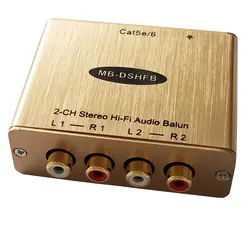 Hi-Fi аудиоизоляция Extender над Cat5/6 двойной Би-непосредственно Hi-Fi аудио RJ45 адаптер аналоговый аудио RJ45 конвертер (одна пара)