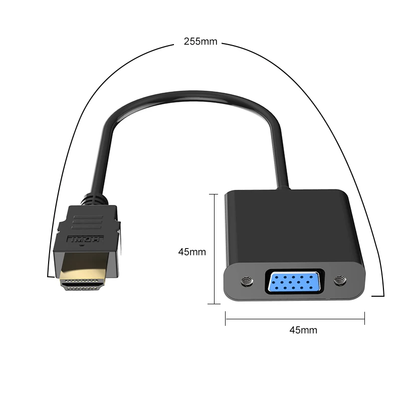Кабель HDMI к VGA 1080P цифро аналоговый для ноутбука/ПК адаптер Папа мама WIN