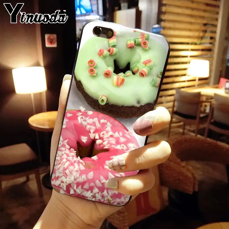 Yinuoda i love you donuts Customer черный силиконовый мягкий чехол для телефона iphone 8 7 6 S Plus 5 5S SE XR X XS MAX Coque Shell - Цвет: A5