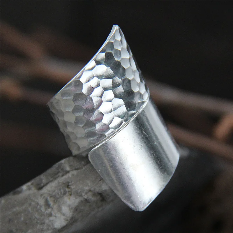 

2018 New Anel Feminino Thailand Handmade Jewelry, Sterling Retro Knock Ring, Female Glossy, Simple S925 Rings, Men And Women.