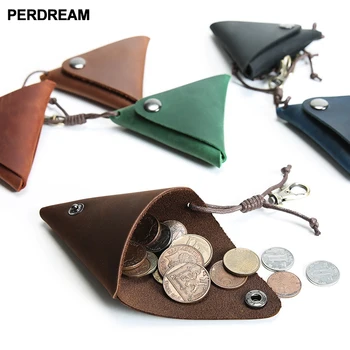 

Retro Crazy Horse Mini Zero Wallet Men's and Women's Real Coin bags small purses