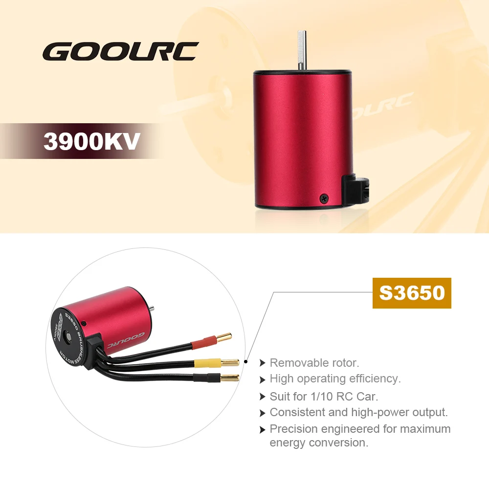 GOOLRC S3650 3900KV бесщеточный мотор S-60A ESC с 6,0 кг металлическим редуктором сервопривод обновленный бесщеточный комбо набор для 1/10 RC автомобиля грузовика