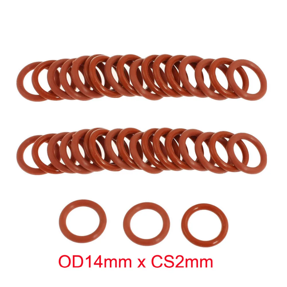 OD14mm x CS2mm высокотемпературные силиконовые резиновые шайбы orings уплотнительные