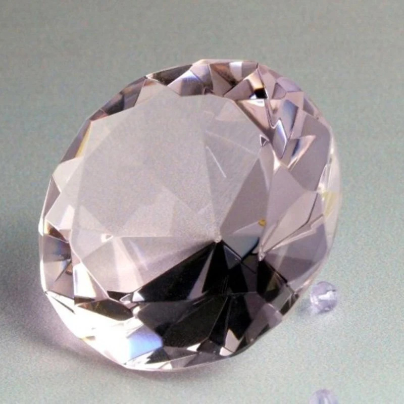 Shining Huge 100mm Crystal Diamond Shaped Cut Glass Paperweight Wedding Decor Gifts Hot 4