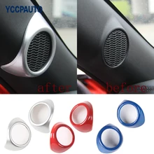 Автомобильный Стайлинг для Ford Mustang вверх стойка окружностью Динамик рамка кольцо на выходе наклейки для интерьера литье ABS 2 шт./компл