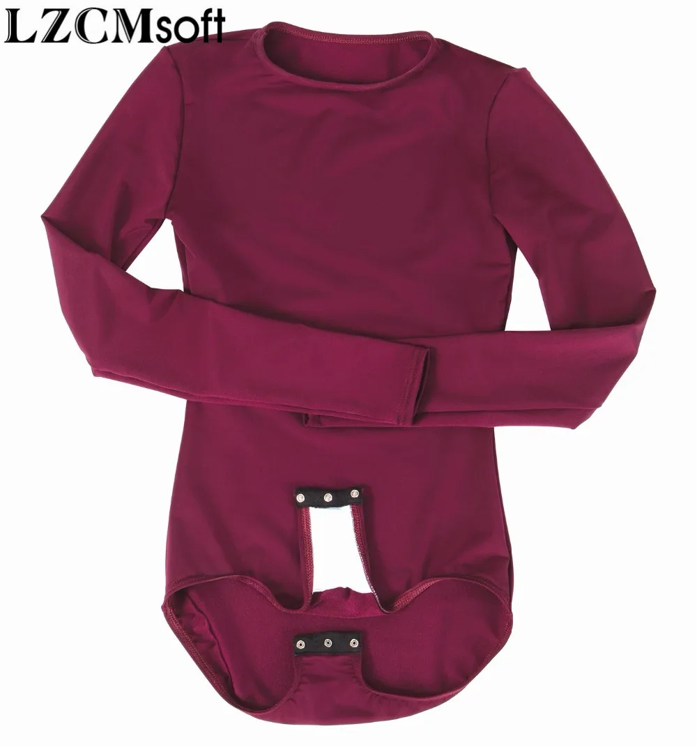 LZCMsoft Womens Snap Crotch Long Sleeve Leotard Girls Spandex Nylon Gymnastics Leotards Bodysuit Dance Costumes for Adults ballet leotard dance leotard girls dance costumes