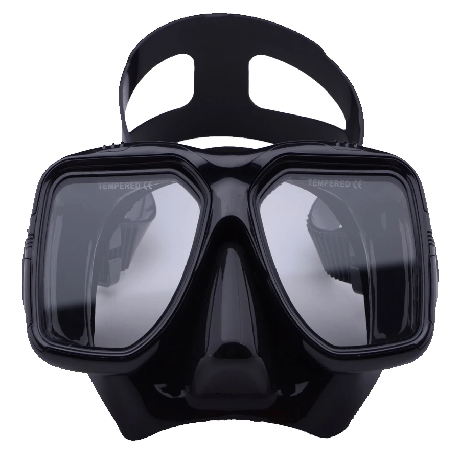 Scuba diving mask black freediving goggles Tempered glasses antifog