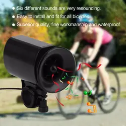 6 Звуковых Электронных колец для велосипеда сирена оповещающая сирена Ультра Громкий голосовой динамик Аксессуары для велосипеда Черный