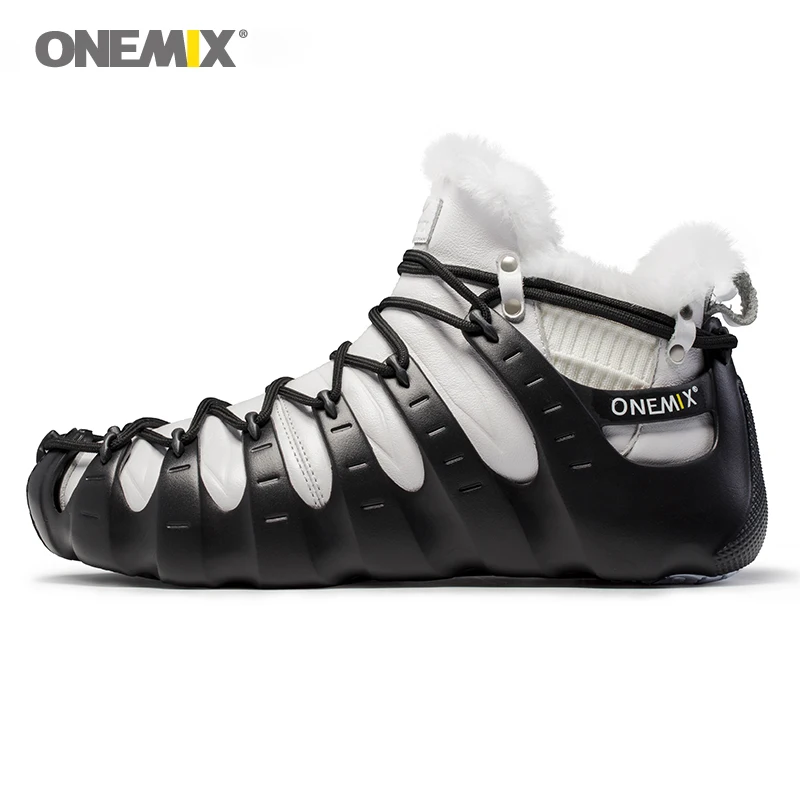 Onemix/зимние ботинки для мужчин; обувь для треккинга; нескользящая обувь для женщин; прогулочная обувь; кроссовки; зимняя теплая обувь