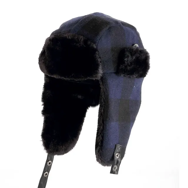 Buy Unisex Plaid Winter Bomber Hat Women Men's Hats