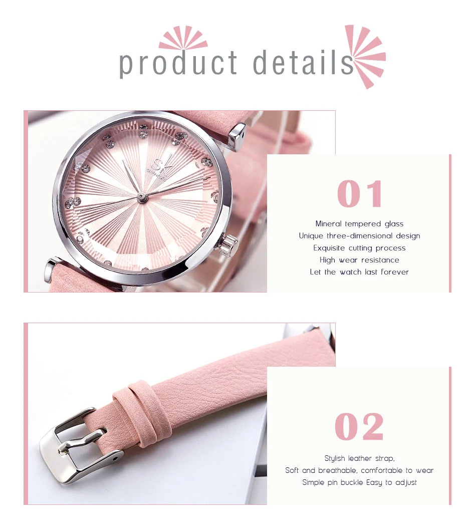 SK Luxury Brand Leather Ladies Wrist Watches Women Prism Quartz Watch For SHENGKE Female Clock reloj mujer 2019 relogio feminino (9)