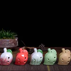 6 отверстий окарина оптом фрукты форма маленькие Этнические музыкальные инструменты окарина ремесла игрушки для детей