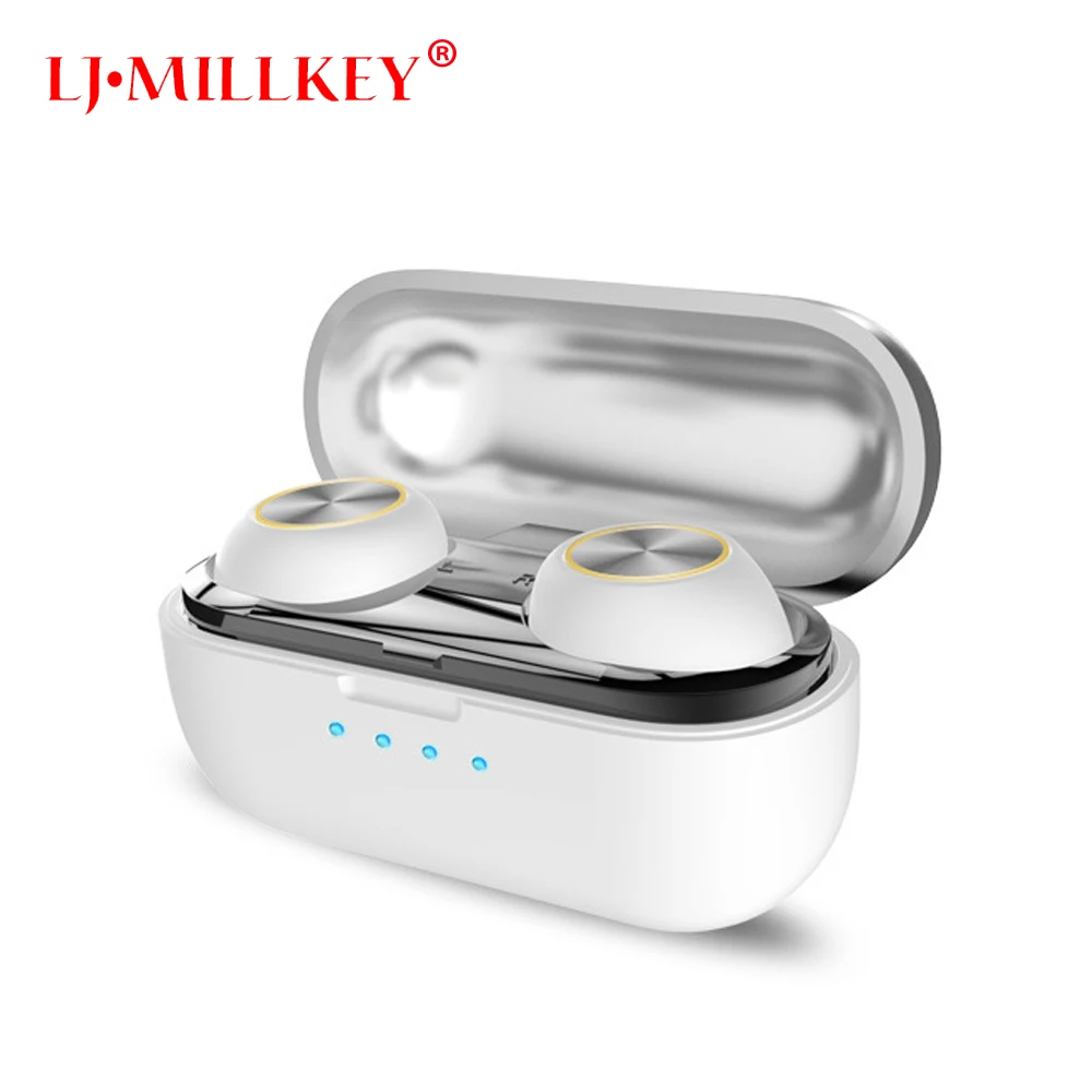 True font b Wireless b font Earphones Hifi Bluetooth Earphones TWS Stereo with Mic font b