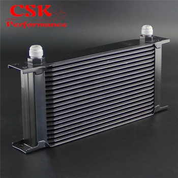 

19 Row AN10 10AN Universal Aluminum Engine Transmission Racing Oil Cooler Mocal Style Black / Silver