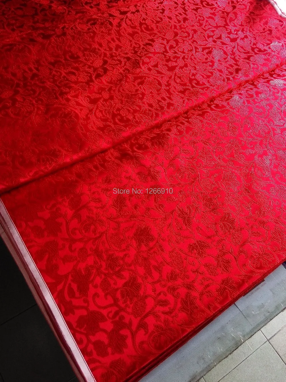 Китайская шелковая парча ткань cheongsam Подушка виноград красный узор гобелен сатин