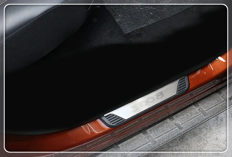 Для Peugeot 3008 GT 2016 2017 2018 2019 Автомобильная Накладка на порог 4 шт. автомобильные