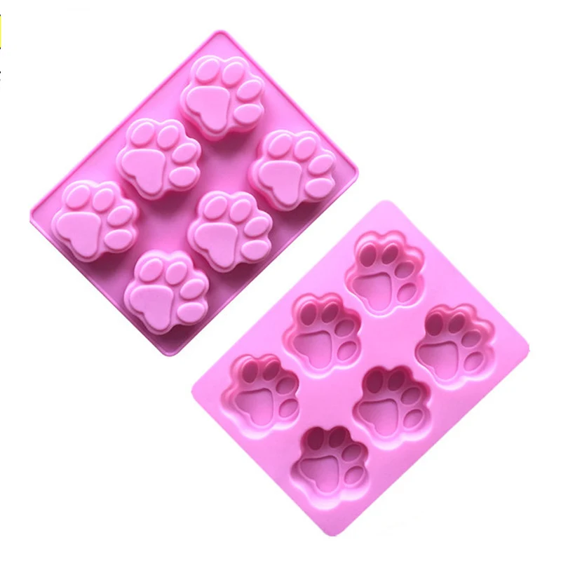 

1pcs cat foot pattern cake chocolate mold silicone cake decoration tool soap mold baking accessories