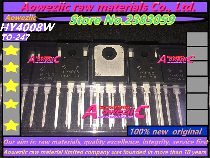 Aoweziic 2018 + 100 шт. 100% Новый оригинальный HY4008 HY4008W к-МОП инвертор 247 ультра чип 80 в 200A
