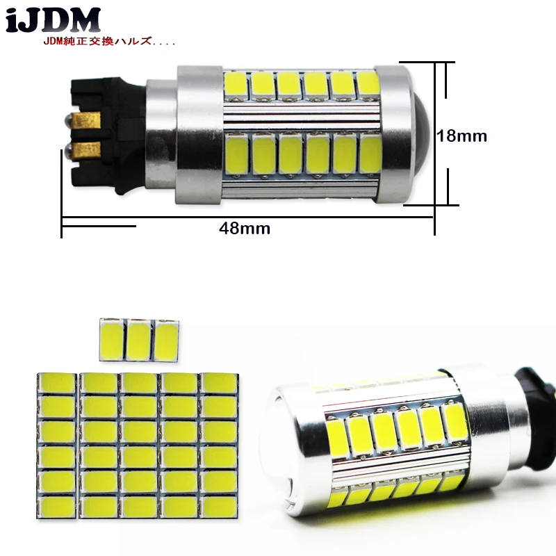 IJDM Canbus без ошибок PW24W pyy24w светодиодный лампы для Audi BMW Volkswagen указатели поворота или дневные ходовые огни, ксенон 6000k