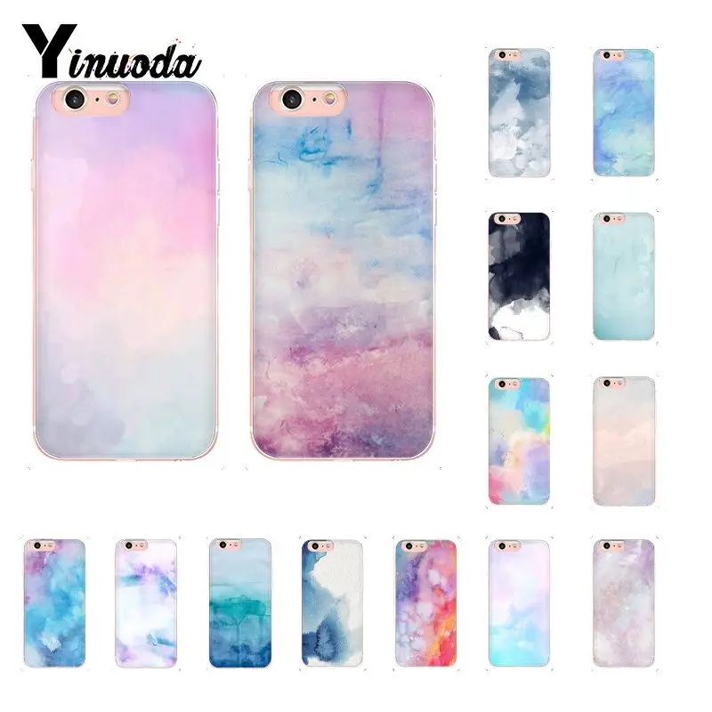 

Yinuoda watercolor TPU Phone Case Cover Shell for iPhone 6S 6plus 7 7plus 8 8Plus X Xs MAX 5 5S XR 10
