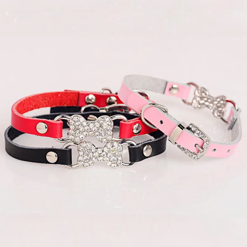 Aliexpress.com : Buy Genuine Leather Cat Collars Cute Mini Kitten