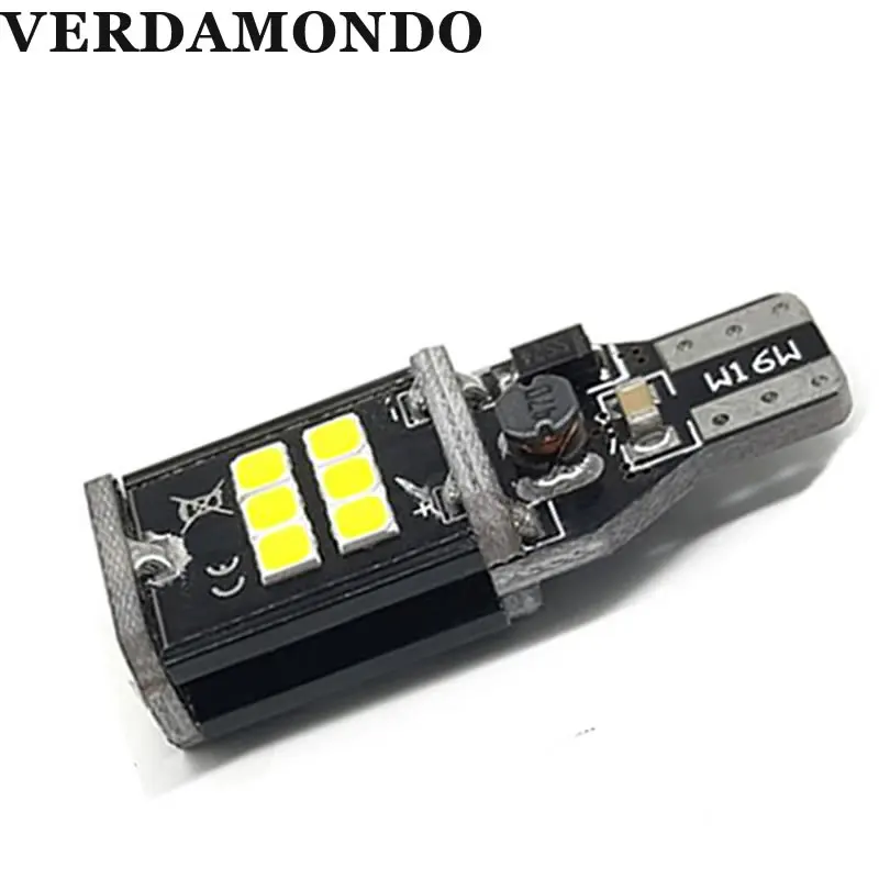

T15 921 912 W16W 15 SMD 3030 LED CANBUS Error Free Auto Brake Lamp Car Backup Reverse Light Direction Indicator Bulb White