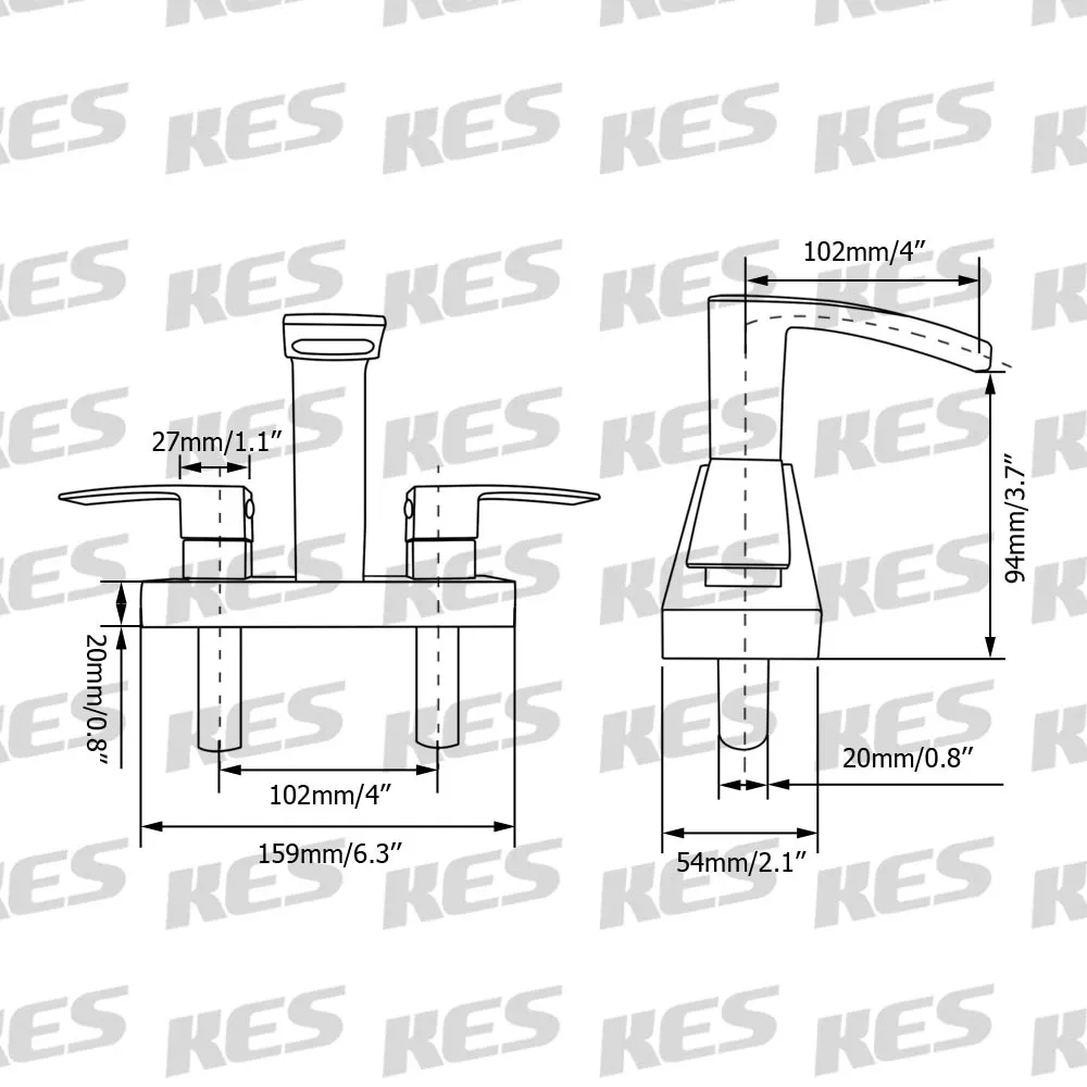 Kes LEAD-FREE براس اثنان مقبض الحمام شلال صنبور مع استنزاف التجمع مرحاض الغرور بالوعة الحنفية ، الكروم ، L4101LF Kes LEAD-FREE براس اثنان مقبض الحمام شلال صنبور مع استنزاف التجمع مرحاض الغرور بالوعة الحنفية ، الكروم ، L4101LF