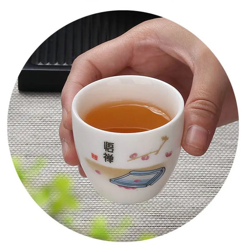 

6pcs/Lot Chinese Tea Cups Porcelain Teacup Set Teapot Drinkware Ceramic China Kung Fu Tea Set Ceramic teacups Chinese gift