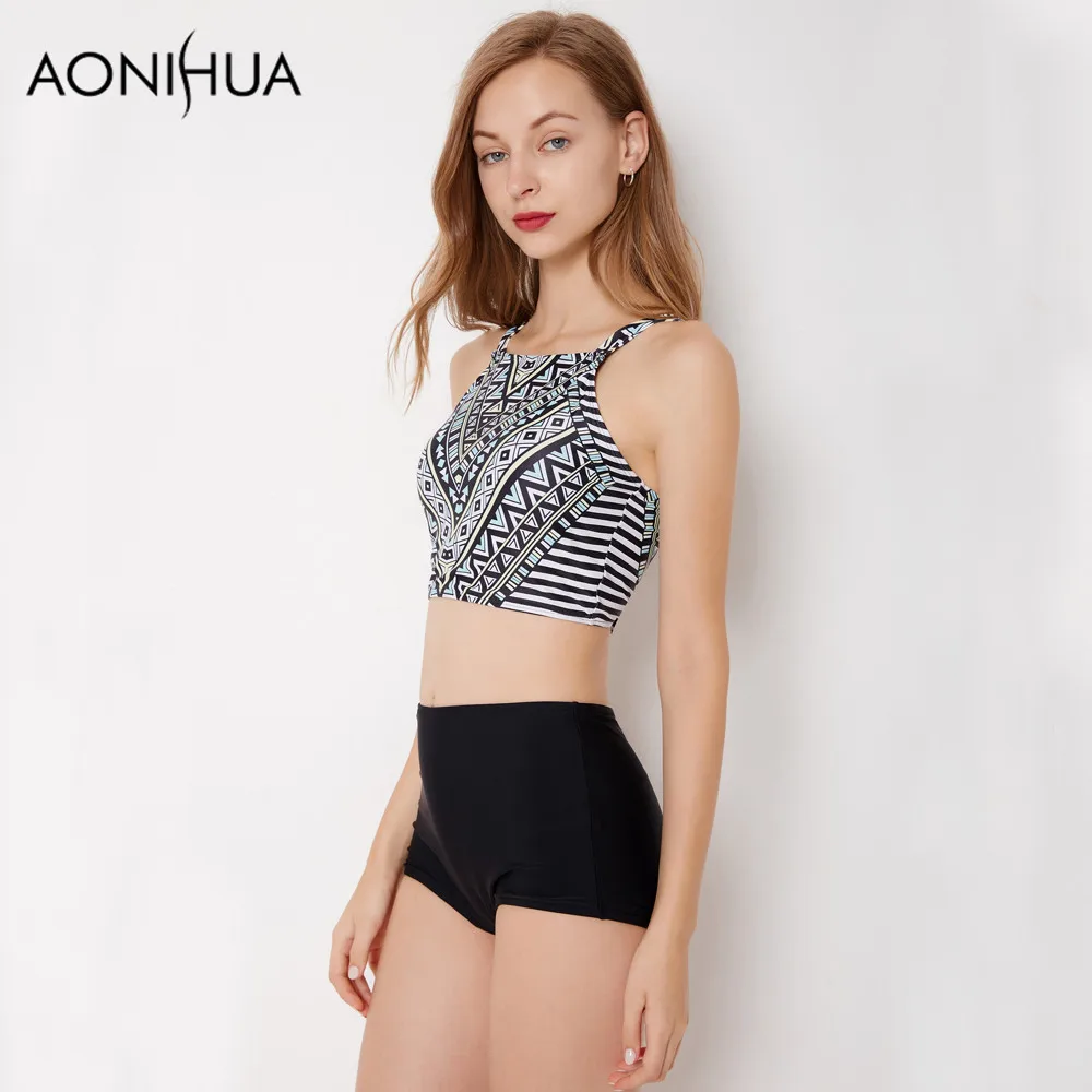 AONIHUA набор бикини с принтом 2018 геометрический этнический женский летний пляжный