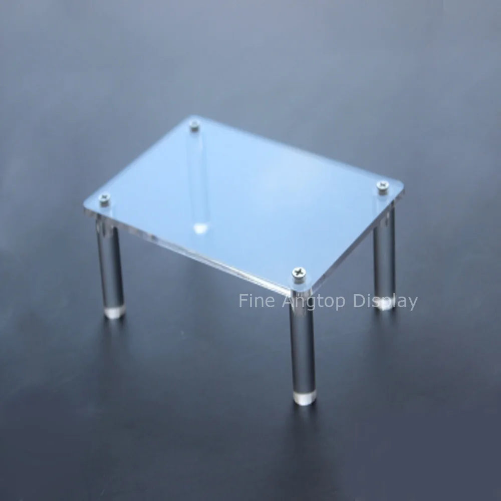 Clear Acrylic Display Platform Rectangle Riser Jewelry Hobby Collectible Product Holder