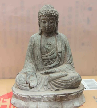 

song voge gem S1391 Chinese Copper Bronze Buddhism Temple Ru Lai Tathagata Amitabha Buddha Statue