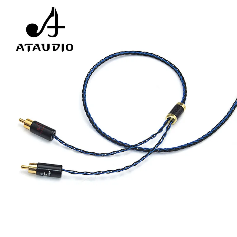 ATAUDIO Hifi посеребренный 4 мм сбалансированный к 2 RCA мужской аудиокабель для Sony NW WM1Z 1A