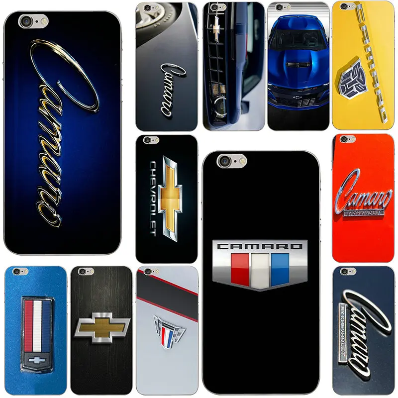 

For iphone 5s Covers Soft TPU Phone Case Funda for iphone X XR XS Max 6 6sPlus 7 8 Plus 10 Capinhas Chevrolet Camaro Car Logo
