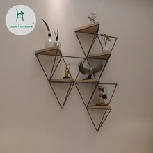 Луи Мода полки для растений скандинавские креативные настенные украшения фон настенная подвесная железная художественная стена решетчатый сепаратор