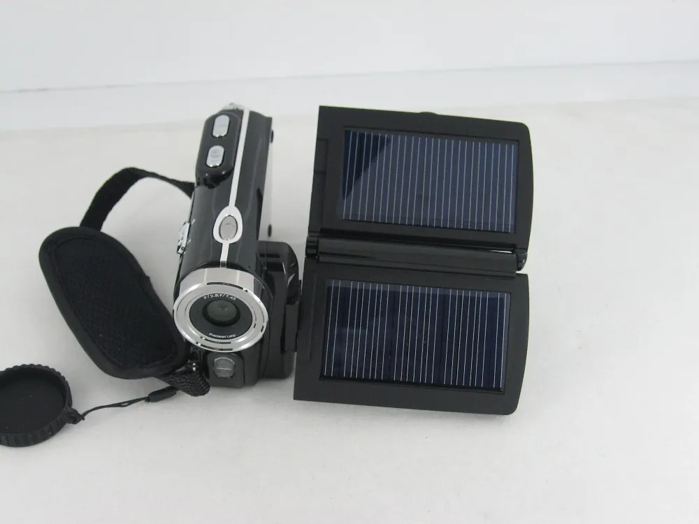 Двойная Солнечная зарядка Цифровая видеокамера DV-T90+ 12mp 8X цифровой зум фото и видео цифровая видеокамера