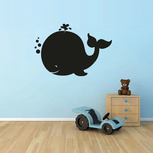 

Cute Whale Wall Sticker Vinyl Art Design Whale Backboard Wall Decal For Home Kids Bedroom Art Decoration Y-703