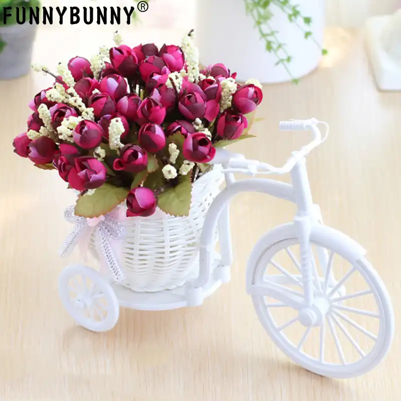FUNNYBUNNY Мини садовые искусственные цветочные шелковые розы Ddisy ручной работы