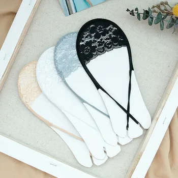 

Cotton Comfortable Moomin Summer Women Socks No Show Socks Non-slip Thin Floral Lace Fashion Durable Solid Four Color Available