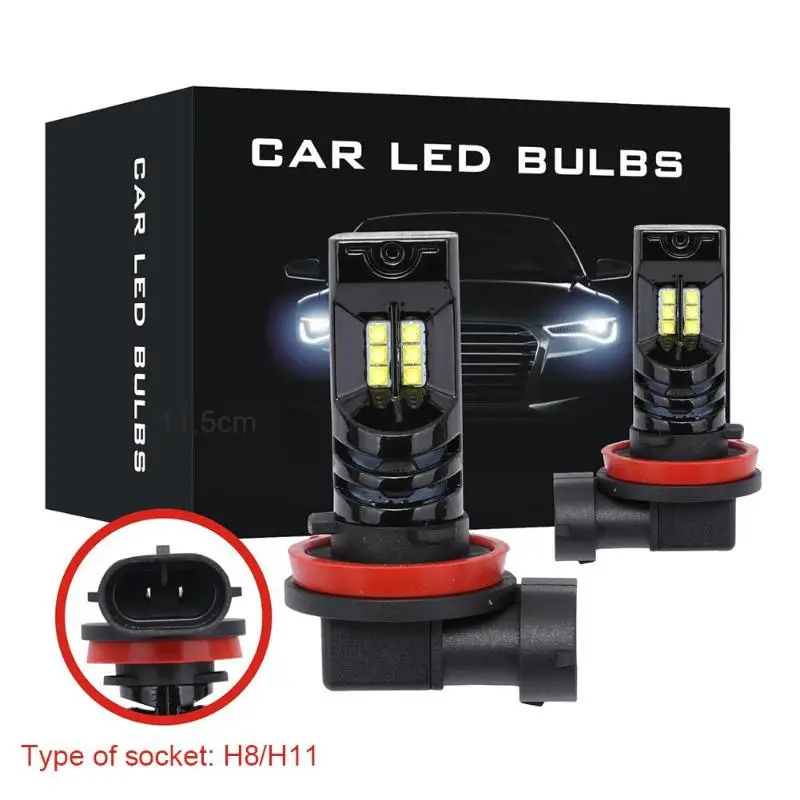 2X автомобиля 2525 светодиодный фары противотуманные лампочки 12 V 24 V 1000LM 6500 K 7500 K авто фары лампы H4 9005/9006 H7 H8/H11 авто фары
