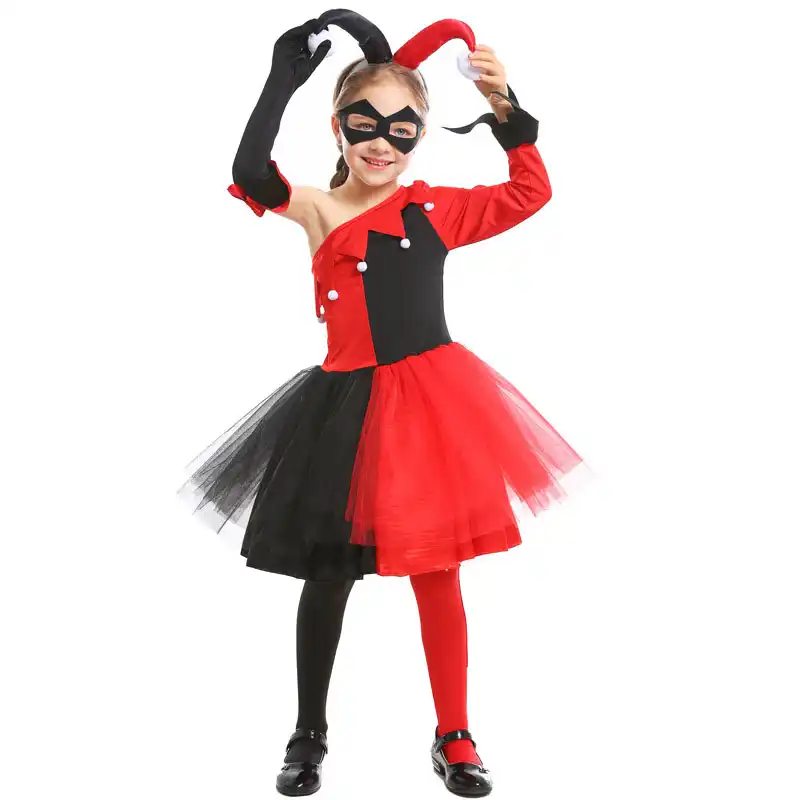 black and red suit girl