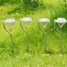 Водонепроницаемый Открытый солнечной энергии газон лампы Светодиодный прожектор садовый путь из нержавеющей стали ландшафтное освещение садовое украшение на солнечных батареях