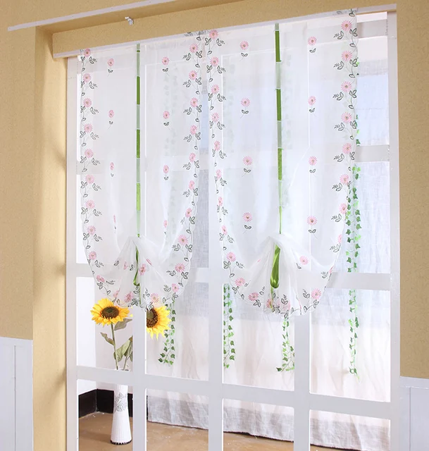 Curtains Ideas curtains for kitchen door window : 2016 tab top Sheer kitchen door window daisy roman curtain ...