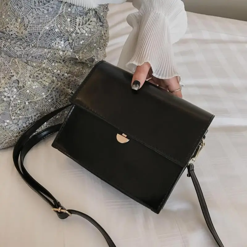 

Luxury brand Women Solid Color Shoulder Bag Satchel Casual wild high quality PU leather shoulder messenger bag Handbags